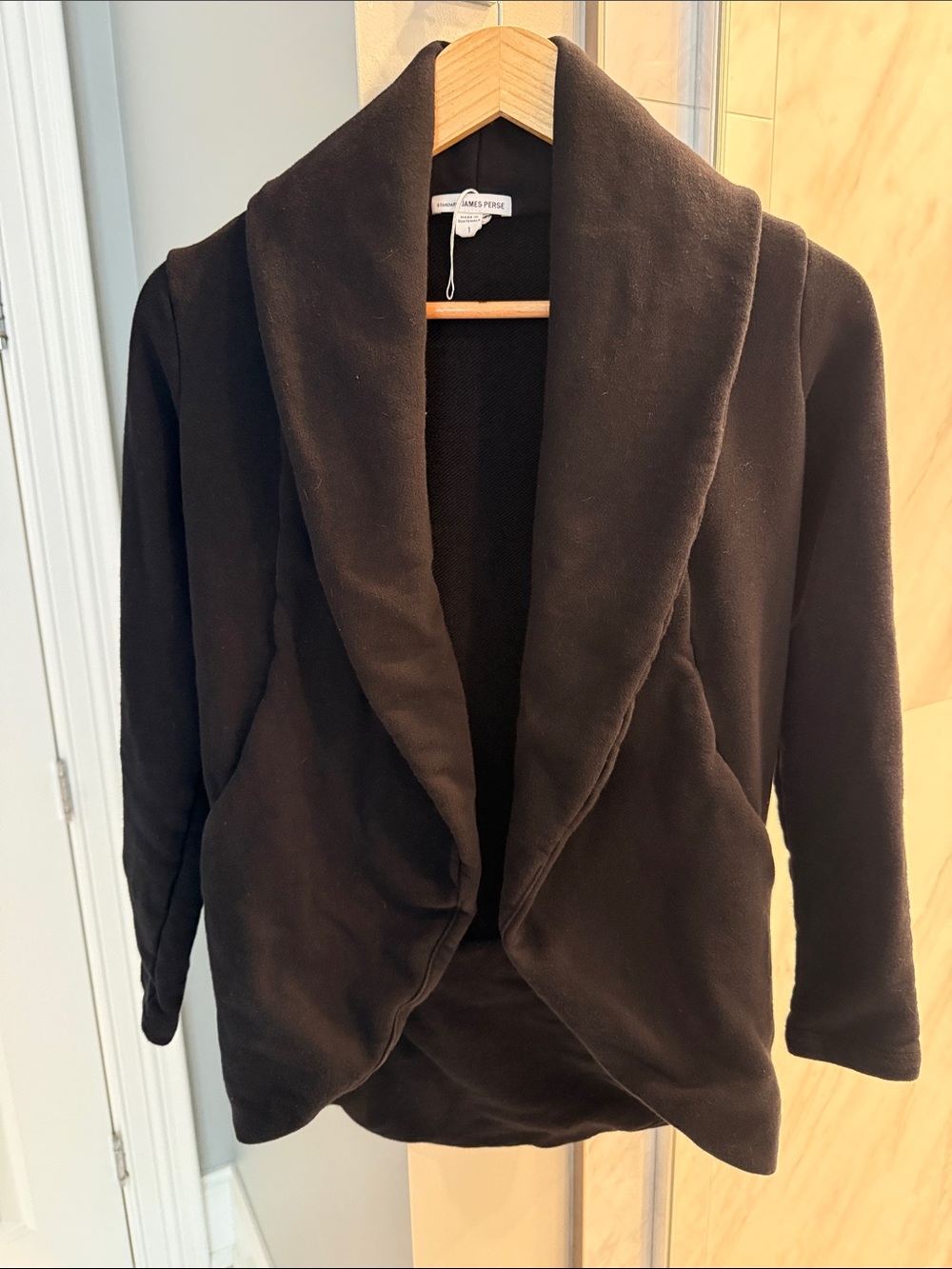 James Perse Black Shawl Collar Blazer Jacket